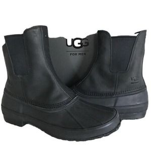 Ugg Australia Romosa‎ Waterproof Black Leather Rubber Duck Boots New Men’s 7